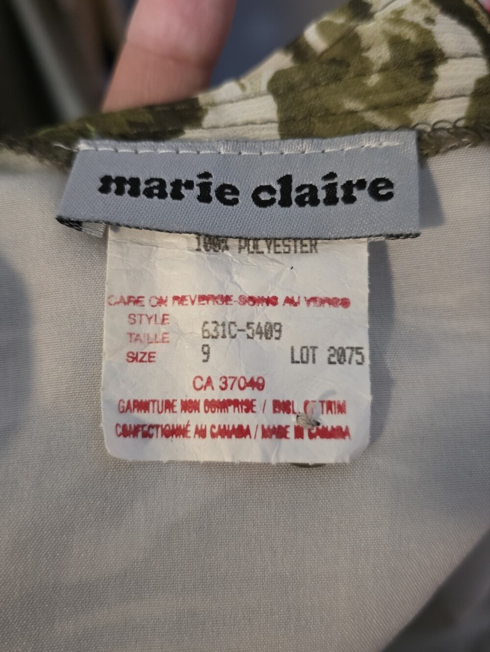 Vintage Marie Claire Tropical Print Maxi Skirt With Gold Accents - Picture 4 of 5